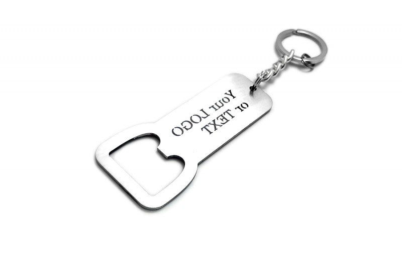 Keychain Bottle Opener with your logo or text - (type STEEL) Var. 2 Keychains opdesign
