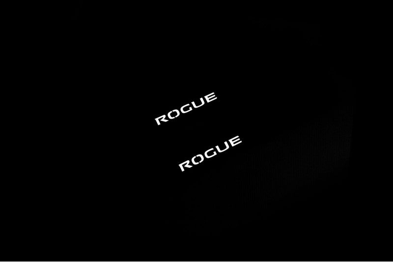 Nissan Rogue II 2014-2021 Led Door Sill Pro With Logo Rogue (Premium Painting) Nissan Led Door Sills PRO opdesign