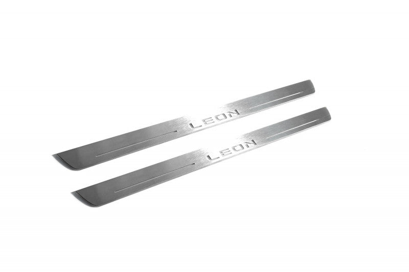 Seat Leon III 2013-2020 Auto Door Sill Plates With Logo Leon