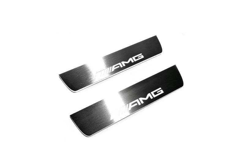 Mercedes E W211 2002-2009 LED Door Sills PRO With AMG Logo