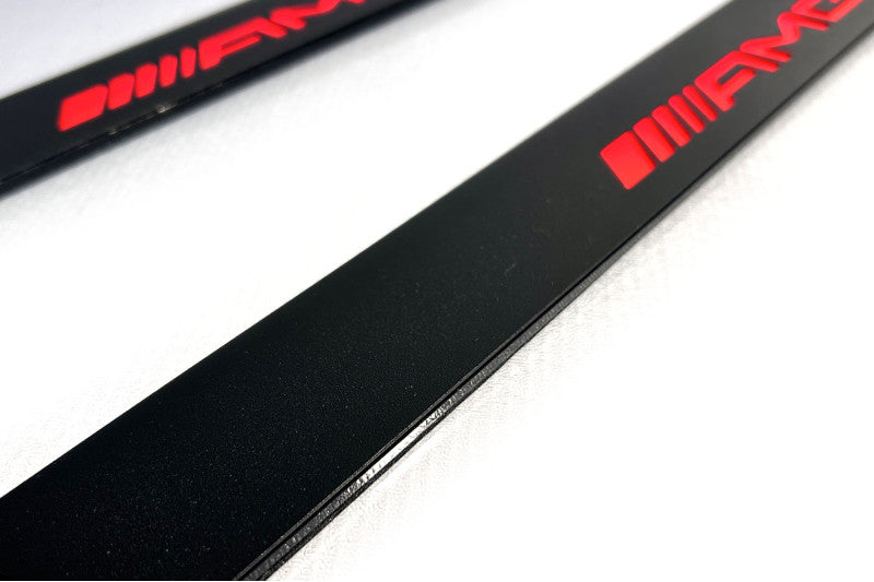 Mercedes GLA X156 2014+ Led Door Sill Pro With Logo AMG (Premium Painting) Mercedes Led Door Sills PRO opdesign