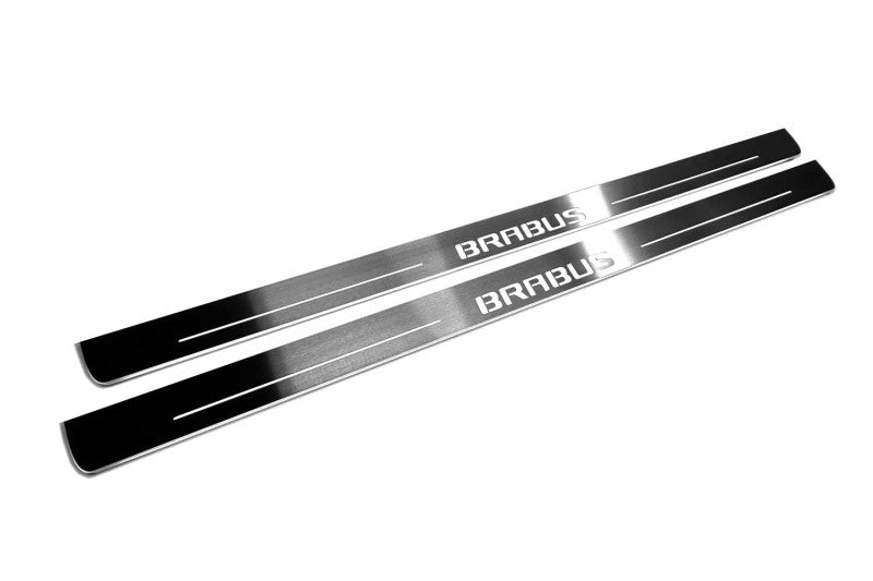 Mercedes S-Class C217 2014-2020 Door Sill Led Plate With Brabus Logo