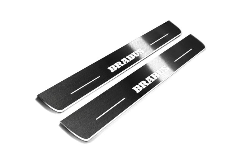 Mercedes E W213 2016-2023 LED Door Sills PRO With Brabus Logo