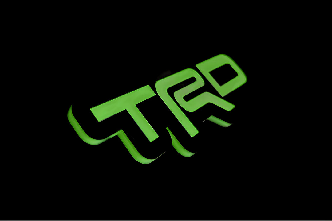 Toyota Illuminated LED Radiator Grille Emblems and Badges with TRD logo Toyota Led Emblems decoinfabric