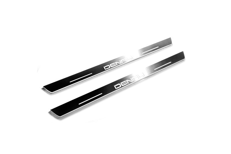 GMC Sierra V 2018+ LED Door Sills PRO With Logo Denali GMC Led Door Sills opdesign