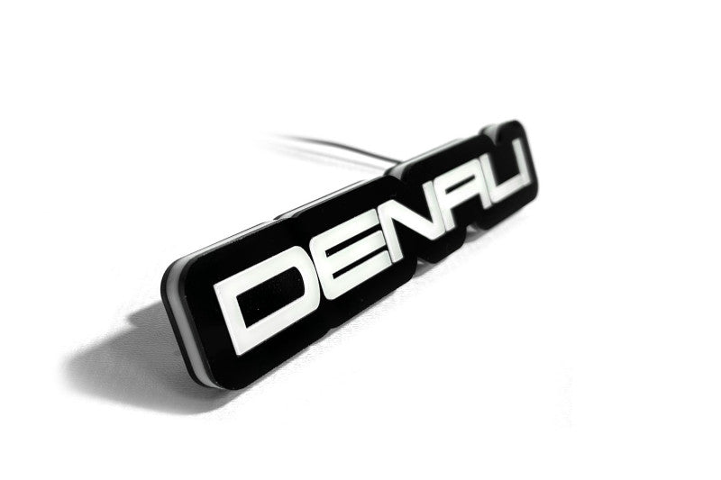 GMC Illuminated LED Radiator Grille Emblems and Badges with Denali logo GMC Led Emblems decoinfabric