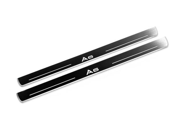 Audi A6 C7 2011-2018 Auto Door Sill Plates With Logo A6 Audi Led Door Sills opdesign