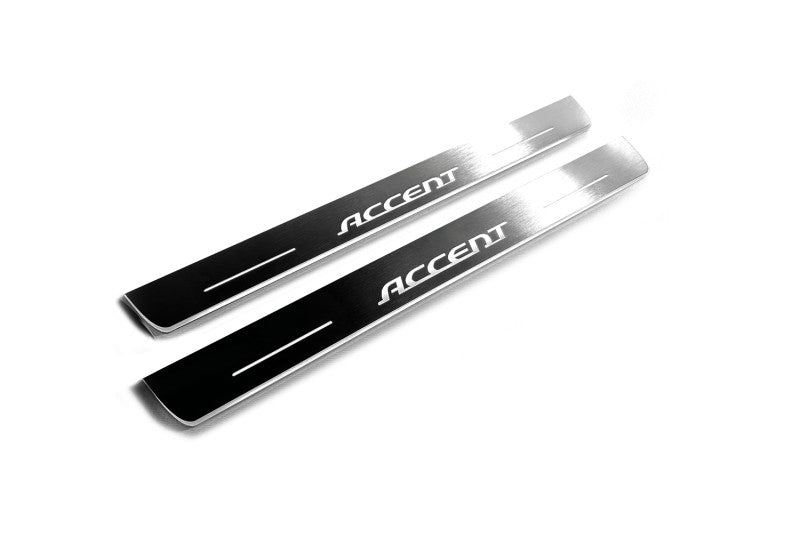 Hyundai Accent 2006-2011 Car Sill With Logo Accent Hyundai Led Door Sills opdesign