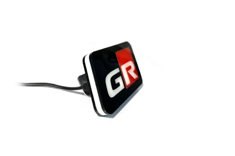 Toyota Illuminated LED Radiator Grille Emblems and Badges with GR logo Toyota Led Emblems decoinfabric