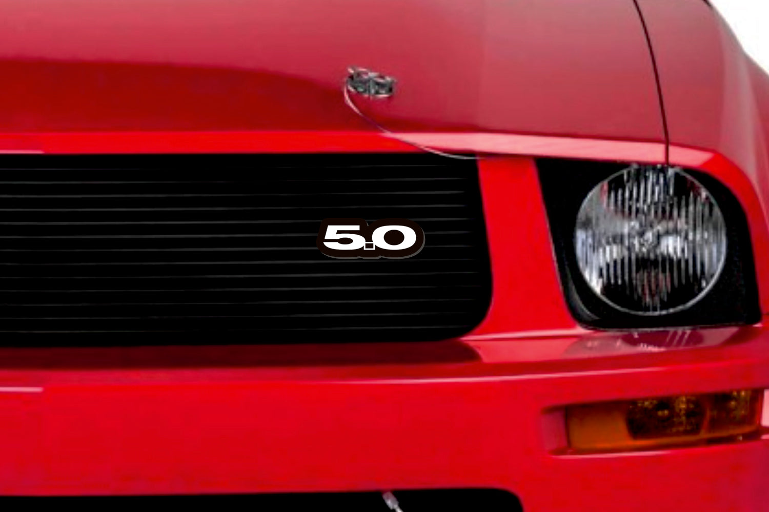 Ford Illuminated LED Radiator Grille Emblems and Badges with Mustang 5.0 (type 2) logo Ford Led Emblems decoinfabric