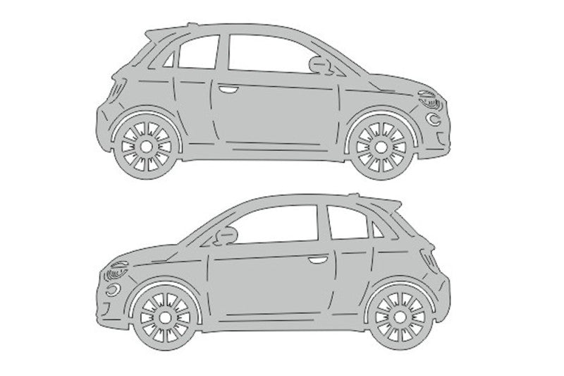 Fiat 500 (2020+) Floor Mat Emblem Set – Stainless Steel Badges Car Mats Badges Decoin