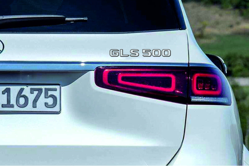 Mercedes tailgate trunk rear 3D emblem with GLS 500 logo (type MIXT)
