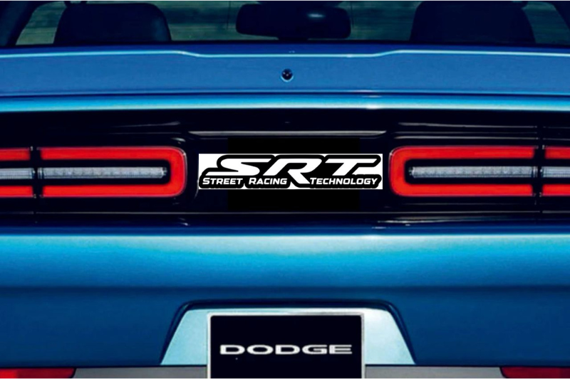 Dodge Challenger trunk rear emblem between tail lights with SRT logo (type 3)