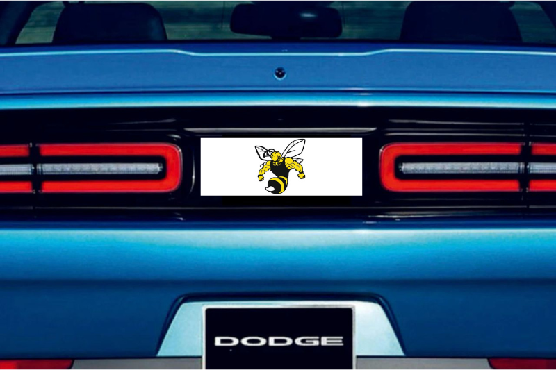 Dodge Challenger trunk rear emblem between tail lights with Super Bee logo Dodge emblems decoinfabric