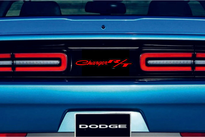 Dodge Challenger trunk rear emblem between tail lights with Charger R/T logo