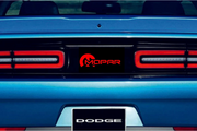 Dodge Challenger trunk rear emblem between tail lights with Mopar logo (type 23) Dodge emblems decoinfabric