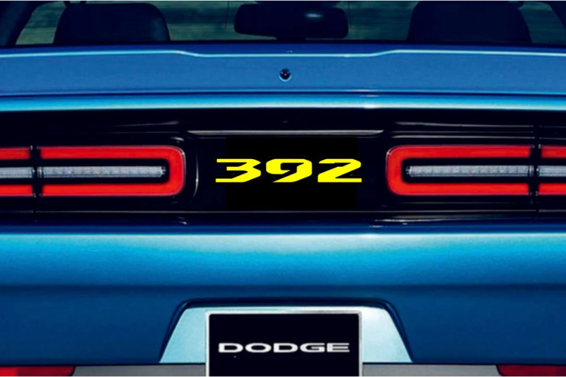 Dodge Challenger trunk rear emblem between tail lights with 392 logo (type 3) Dodge emblems decoinfabric