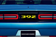 Dodge Challenger trunk rear emblem between tail lights with 392 logo (type 3) Dodge emblems decoinfabric