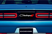 Dodge Challenger trunk rear emblem between tail lights with Challenger + Dodge logo Dodge emblems decoinfabric