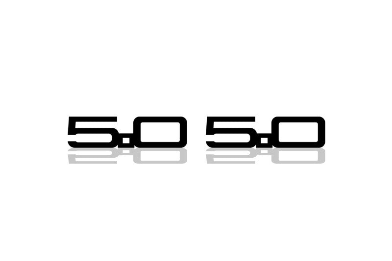 Ford emblem for fenders with 5.0 logo (Type Mono) Ford emblems decoinfabric BLACK