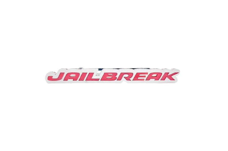 Dodge Challenger Stainless Steel trunk rear emblem between tail lights with Jailbreak logo