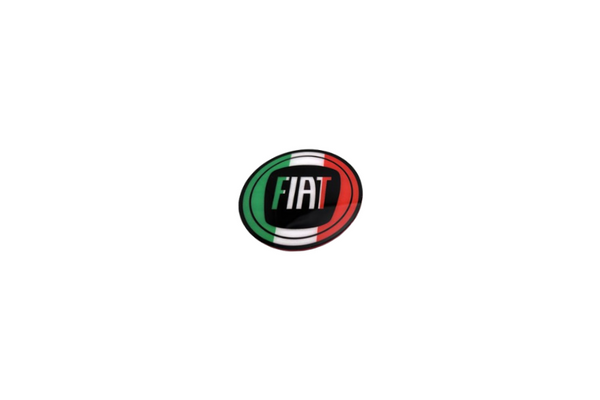 Fiat tailgate trunk rear emblem with Fiat Tricolor logo