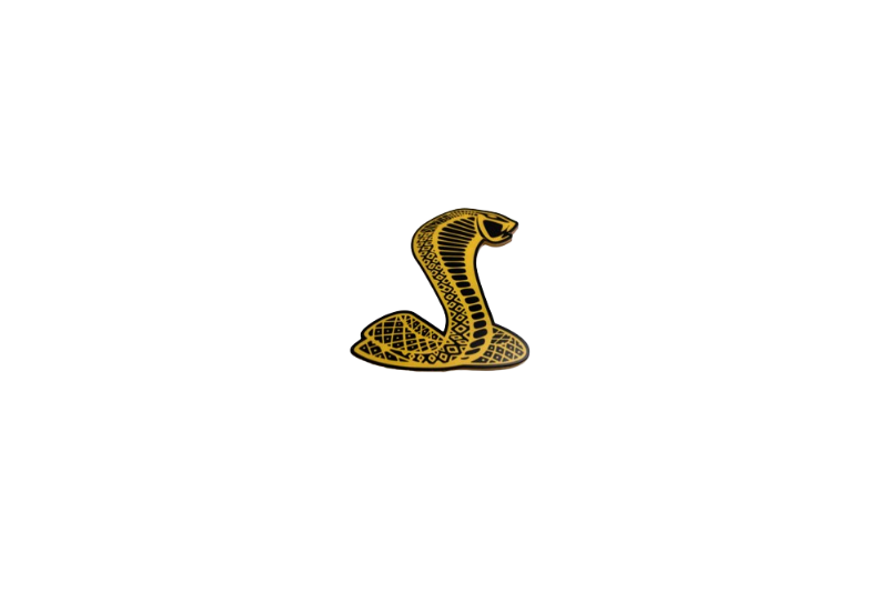 Ford Mustang Emblem & Badge Set - Grille and Tailgate Mustang Snake logo Ford emblems decoinfabric YELLOW
