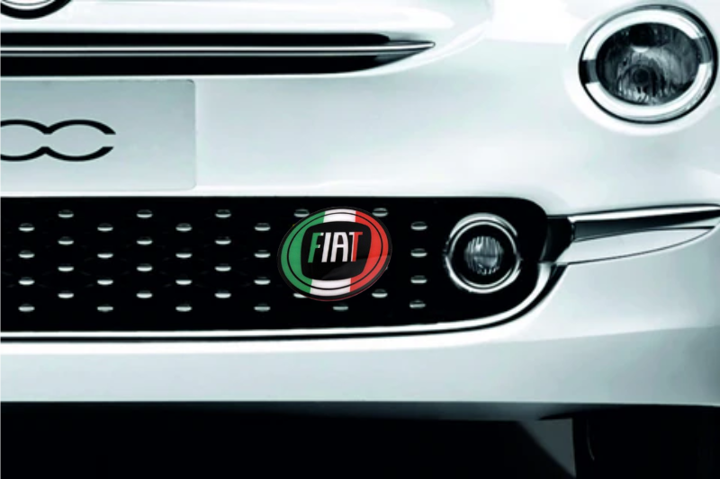 Fiat Emblem & Badges set with Fiat Tricolor logo