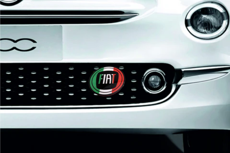 Fiat Emblem & Badge Set - Grille and Tailgate Fiat Tricolor logo Fiat emblems decoinfabric