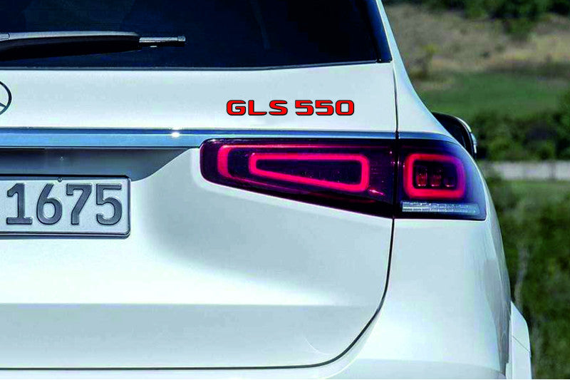 Mercedes tailgate trunk rear 3D emblem with GLS 550 logo (type MIXT)