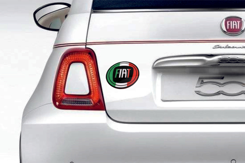 Fiat Emblem & Badges set with Fiat Tricolor logo