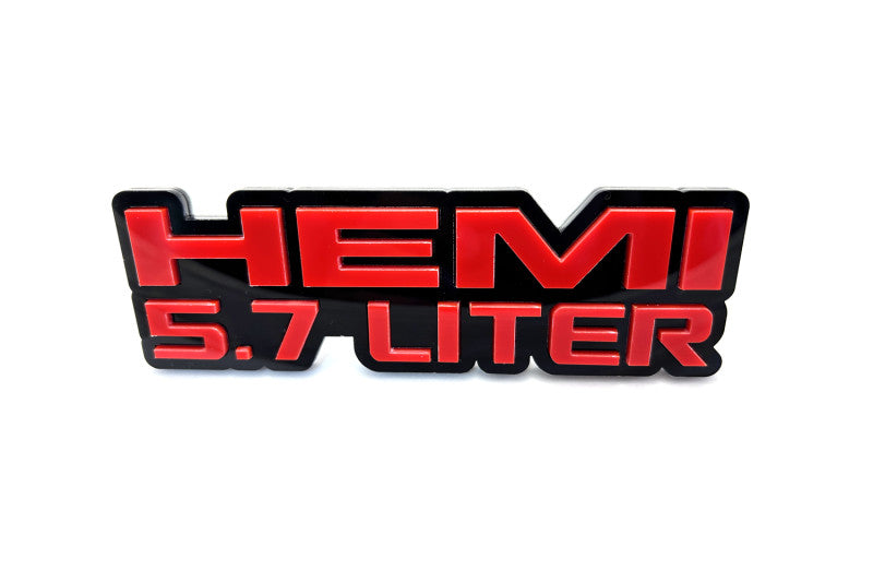 DODGE Radiator grille emblem with HEMI 5.7 Liter logo Dodge emblems decoinfabric