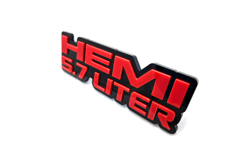 Dodge tailgate trunk rear emblem with HEMI 5.7 Liter logo