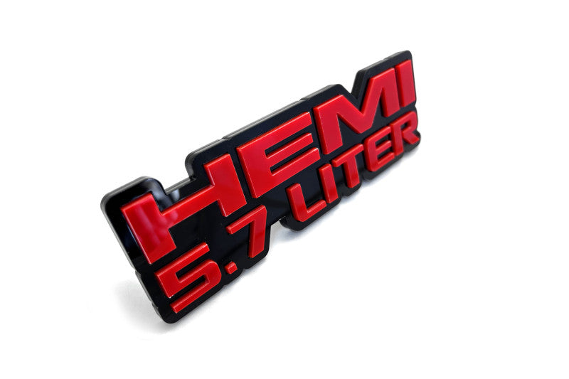 DODGE Radiator grille emblem with HEMI 5.7 Liter logo Dodge emblems decoinfabric