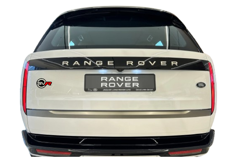 Range Rover tailgate trunk rear emblem with SVR logo (type 2) Range Rover emblems decoinfabric