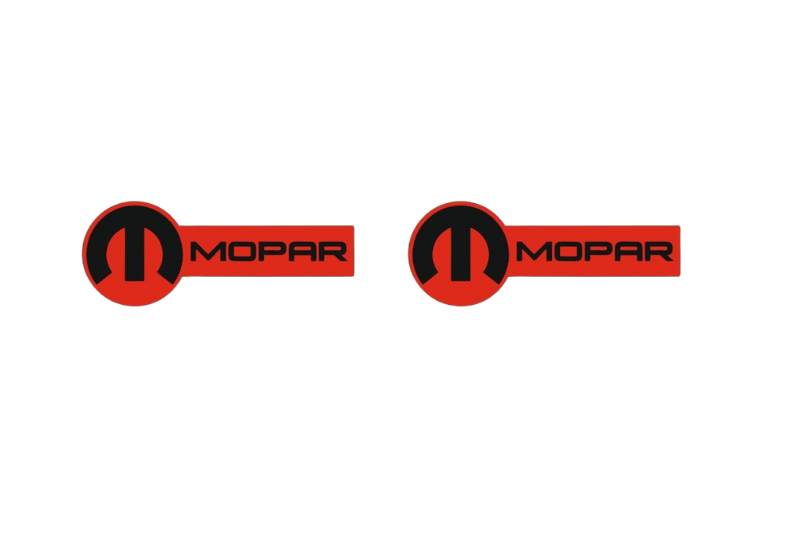 Jeep Emblem & Badges set with Mopar logo (Type 19) Jeep emblems decoinfabric RED BLACK