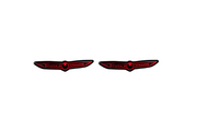 Jeep Emblem & Badges set with TrackHawk logo (Type 2) Jeep emblems decoinfabric BLACK RED