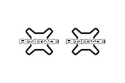 JEEP emblem for fenders with Renegade logo (Type 2) Jeep emblems decoinfabric BLACK WHITE