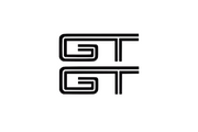 Ford Mustang Emblem & Badge Set - Grille and Tailgate GT logo (Type 2) Ford emblems decoinfabric BLACK