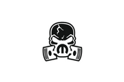 Chrysler Emblem & Badge Set - Grille and Tailgate Mopar Piston Gas Mask logo Chrysler emblems decoinfabric BLACK
