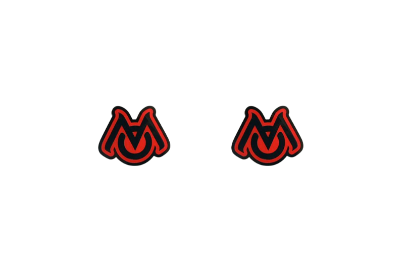 JEEP emblem for fenders with Mopar logo (type 4) Jeep emblems decoinfabric RED BLACK