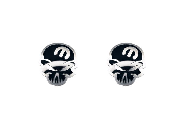 Chrysler Stainless Steel emblem for fenders with Mopar Scull logo (Type 2)
