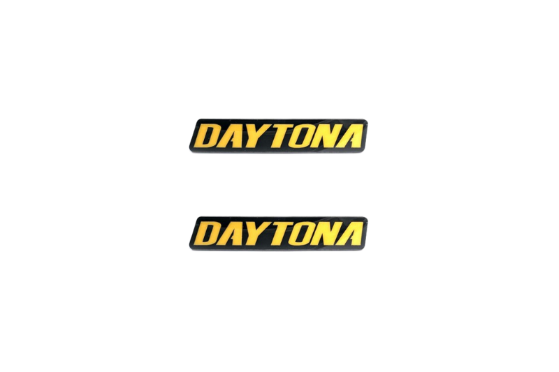 Dodge Emblem & Badge Set - Grille and Tailgate Daytona logo Dodge emblems decoinfabric YELLOW