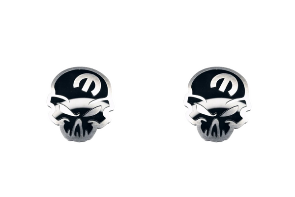 DODGE Stainless Steel emblem for fenders with Mopar Skull logo (Type 2)