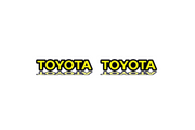 Toyota FJ Cruiser Emblem & Badges set with Toyota logo Toyota emblems decoinfabric BLACK YELLOW