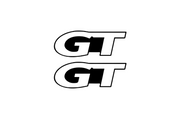 Ford Mustang emblem for fenders with GT logo (Type 4) Ford emblems decoinfabric BLACK WHITE