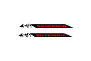 Chevrolet Emblem & Badge Set - Grille and Tailgate Silverado logo Chevrolet emblems decoinfabric RED