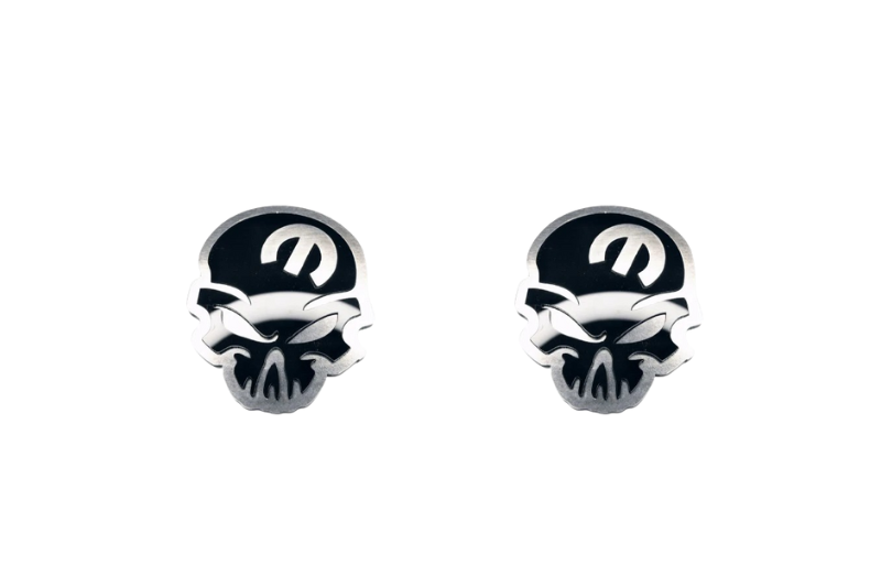 Chrysler Stainless Steel Emblem & Badges set with Mopar Skull logo (Type 2) Chrysler emblems decoinfabric