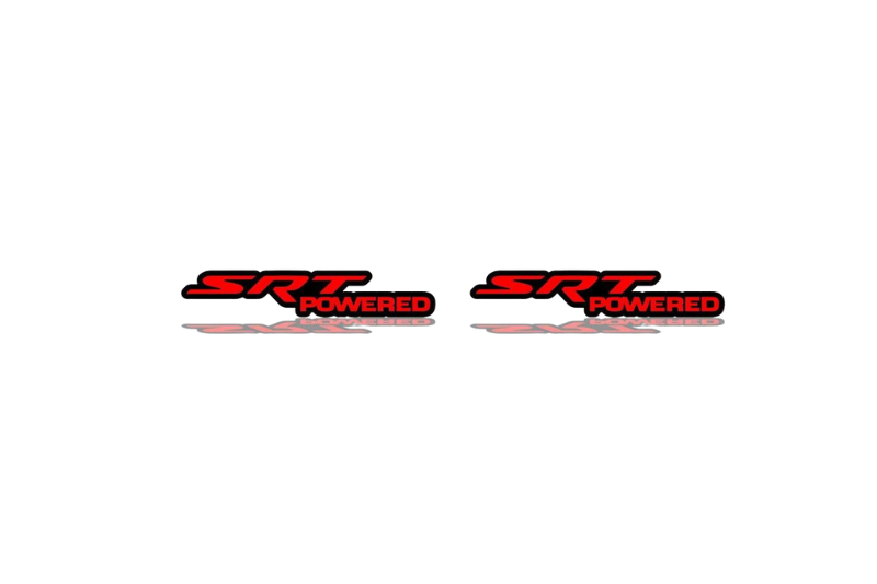 Jeep Emblem & Badges set with SRT Powered logo Jeep emblems decoinfabric BLACK RED