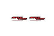 Jeep Emblem & Badges set with SRT Powered logo Jeep emblems decoinfabric BLACK RED